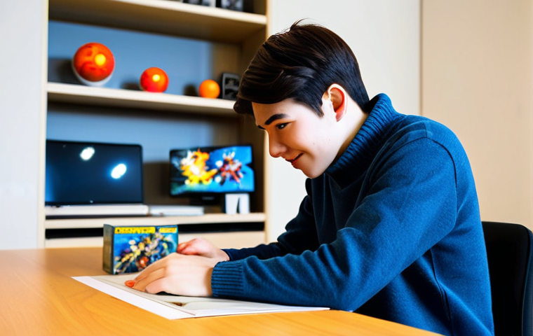 A professional image of a young adult male collector, fully clothed in a modest, professional sweater and jeans, seated at a clean, modern desk. He is carefully opening a new, rectangular box containing a high-quality anime figure, his expression one of calm excitement and focused anticipation. In the background, illuminated shelves display a curated collection of other anime figures, visible but slightly out of focus. The room is tidy and features soft, natural daylight, creating a pleasant, professional ambiance. professional photography, ultra detailed, photorealistic, cinematic lighting, perfect anatomy, correct proportions, well-formed hands, proper finger count, natural body proportions, safe for work, appropriate content, fully clothed, modest clothing, family-friendly.