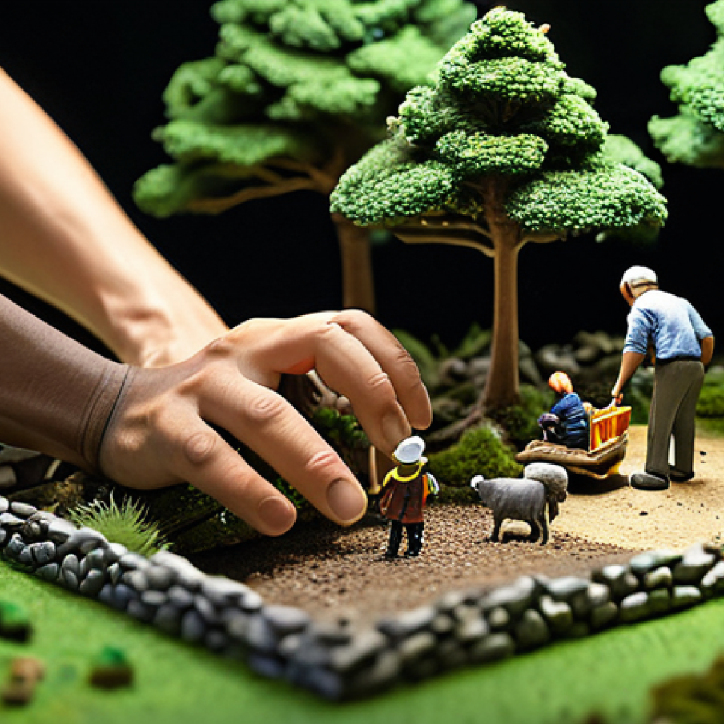 피규어 관련 전시회 정보 - Diorama Creator's Workspace**

"A close-up shot of hands carefully placing miniature figures within ...