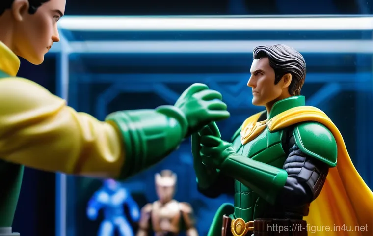 피규어의 재료에 따른 특징과 유지법 - Image Prompt 1: Meticulous PVC/ABS Figure Cleaning**
