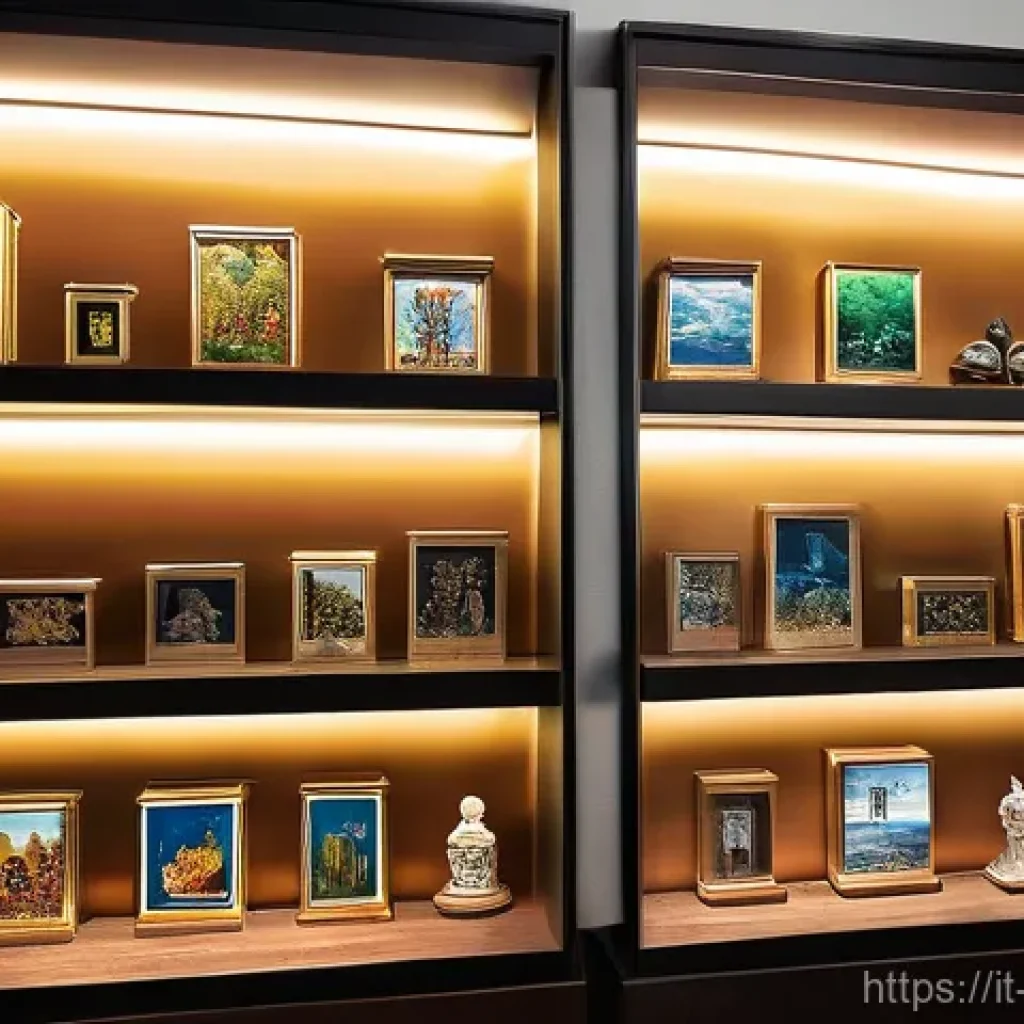 피규어와 함께 수집 가능한 아트북 - **A Collector's Display: The Curated Sanctuary**
    A meticulously arranged collection of artbooks ...