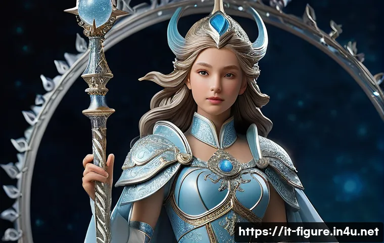 PVC 피규어와 레진 피규어 차이 - **Prompt 1: The Celestial Guardian**
A highly detailed, museum-quality resin statue of a female ...