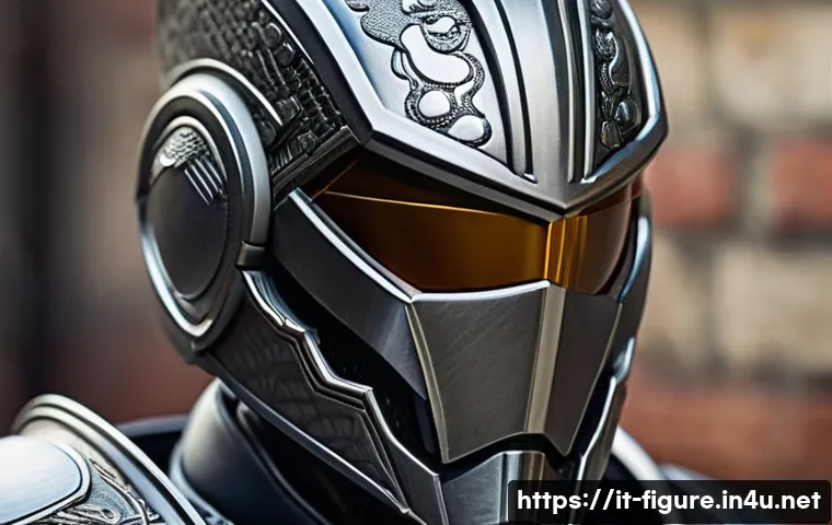 피규어의 트렌드와 향후 전망 - A highly detailed close-up of a modern collectible action figure crafted from innovative composite m...