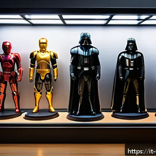 Home 17 피규어 투자 가치 분석 - A highly detailed image of a collector’s display shelf featuring authentic limited-edition collectib...